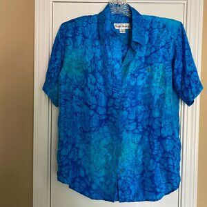 vintage hawaii silkyway washable silk blouse